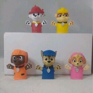 Nickelodeon 5  Paw Patrol Bath Finger Puppets  Rubble Chase Marshall Skye Zuma